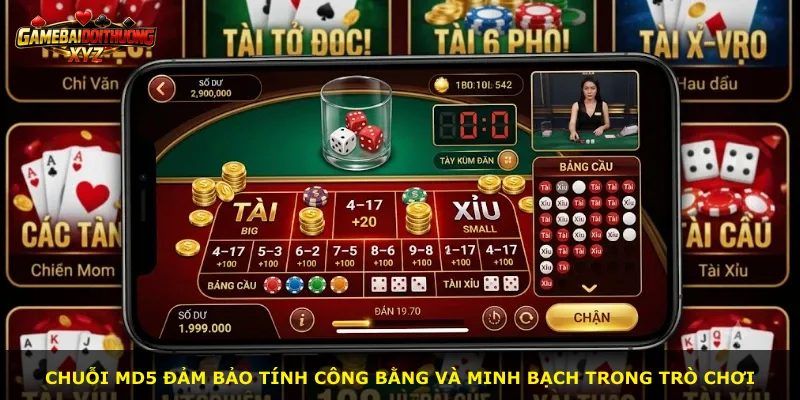 Chuỗi MD5 đảm bảo tính công bằng và minh bạch trong trò chơi