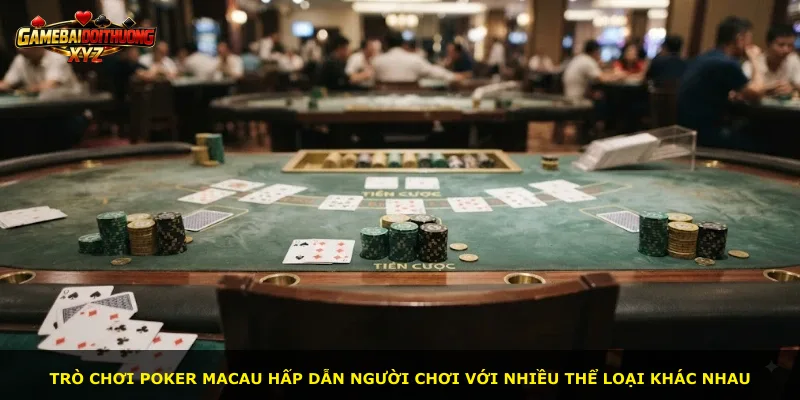 Trò chơi Poker Macau hấp dẫn người chơi với nhiều thể loại khác nhau